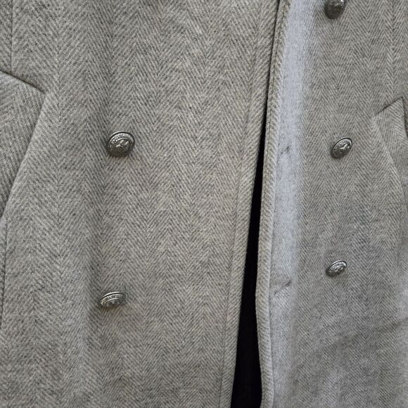 Zadig & Voltaire Mulan Double Breasted Grey Coat Size S New - Picture 8 of 16